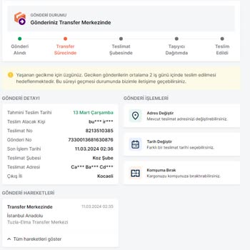 Trendyol Express Tuzla-elma Transfer Merkezi