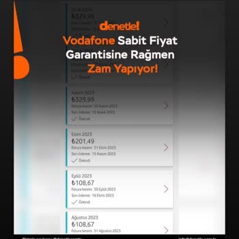 Vodafone Faturalı Fiyat Ve Çekim Gücü
