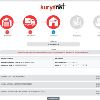 Kuryenet Ürünüm Gelmedi 1 Ay Olacak