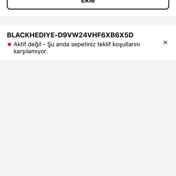 Sephora Aktif Olmayan Kod