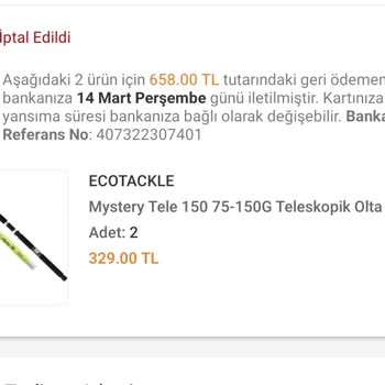 Trendyol Siparişimi İki Katına Çıkarıp Siparişi İptal Etti