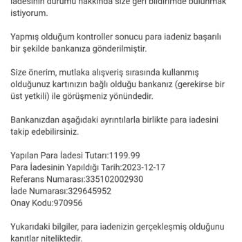 Denizbank, Amazon.com.tr'de Ki Ürün İadesini Kredi Kartıma Yansıtmadı
