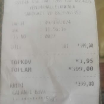 Musluoğlu Baklava 30 Lira Poşet Parası Aldı