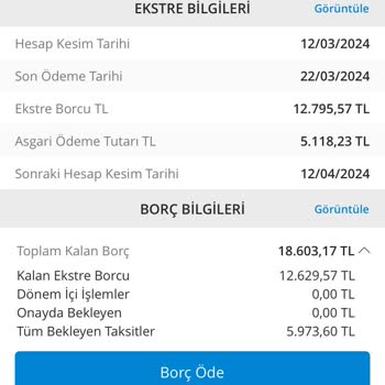 Denizbank Ekstre Yanlış Kesilmiş