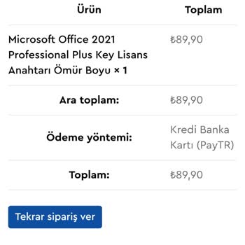 Lisansnet Office KEY Teslim Edilmedi