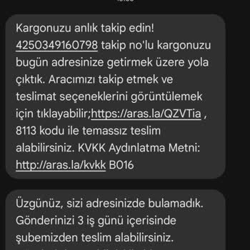 Aras Kargo Saygısızlık Yalan Dolan