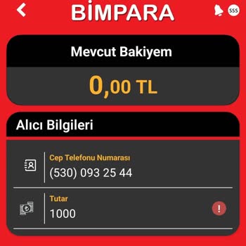 BİM Para Uygulaması İle İşlem