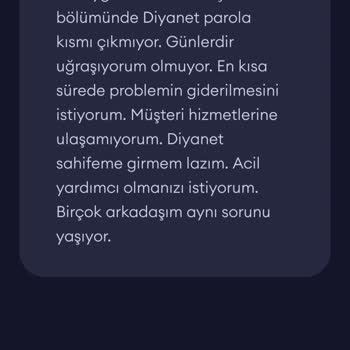 Diyanet İşleri Başkanlığı BİP Diyanet Şifre Yenileme Sorunu