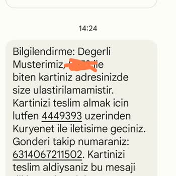 Kuryenet Teslim Etmiyor Denizbank Kartını