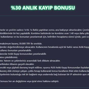 Bahisbey Anlık Kayıp Bonusu Hayal Kırıklığı