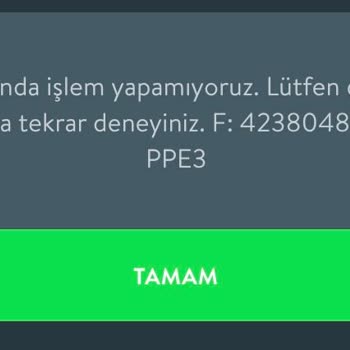 Cepte TEB Uygulamasında Hata