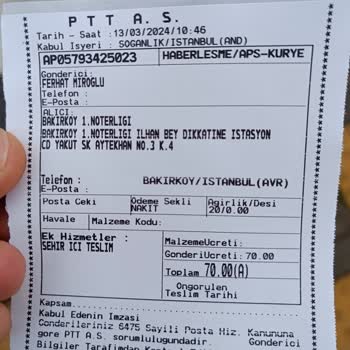 PTT Kargo PTT Hızlı Kargo 3 Günde Gidecek Maşallah