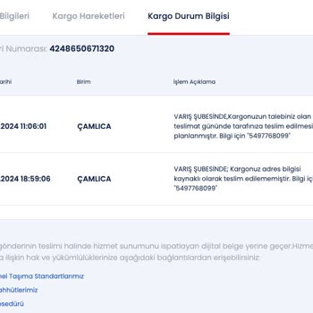 Aras Kargo Teslimata Tarihi Değişikliği Mağduriyeti