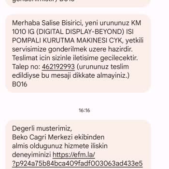 İnternetten Beko Kurutma Makinesi Arızalı Ürün Satışı