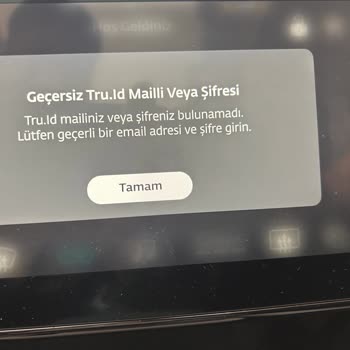 Togg Trumore Tru. Id Şifre Veya Mail Hatalı