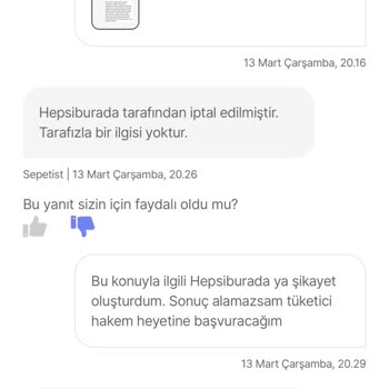 Hepsiburada.com Mağdur Etti