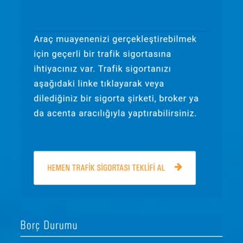 TÜVTÜRK Sigorta Bulunmuyor Uyarısı.