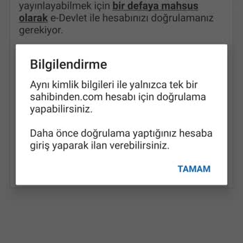 Sahibinden.com E Devlet Onayı Kaldırma...!