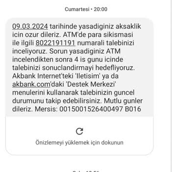 Akbank ATM'ye Para Sıkışması
