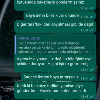 Onlinelostra Pişmanlık Tadilat İçin Gönderdiğim Ayakkabım