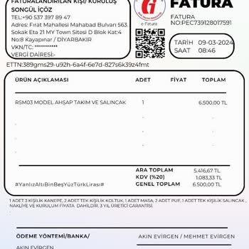 Mono Aksesuar Dizayn Bahçe Mobilyası Teslimatında Yaşanan Gecikme Ve İletişim Problemleri