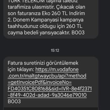 Vodafone Cayma Bedeli Şoku