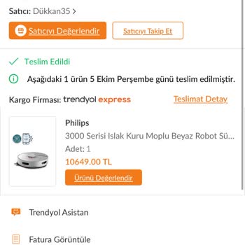 Philips 3000 Serisi Robot Sorunu