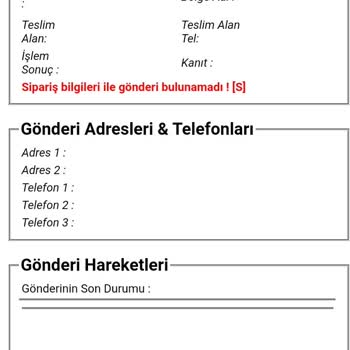 AGT Kurye (aynigunteslim.com) AGT Sipariş Bilgileri İle Gönderi Bulunamadı Sorunu