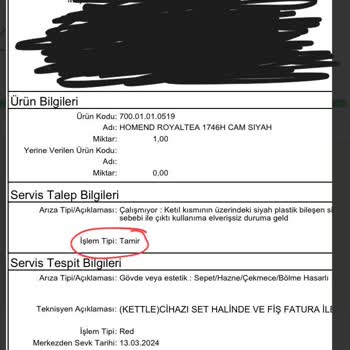 Homend Servis İşlemlerinde Yardımcı Olmuyor