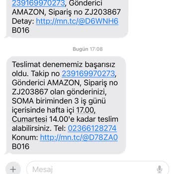 Soma MNG Kargom Teslim Edilmedi