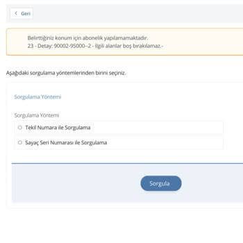 CK Boğaziçi Elektrik Sayaç Seri Numarası İle Abonelik Oluşturamıyorum.