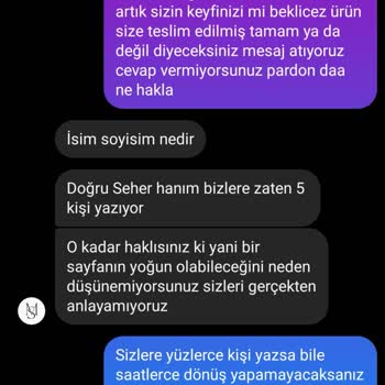 By Merve Serin Değişime Gönderdiğim Ürünü Geri Göndermediler