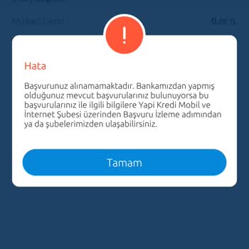 Yapı Kredi Bankası Bana Limit Vermedi