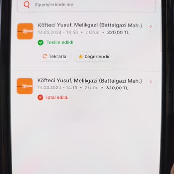 Köfteci Yusuf Sipariş Sorunu Sipariş Gelmedi