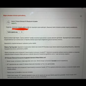 Hepsiburada: "Hatalı Fiyatla Sattık." Haksız Sipariş İptali!