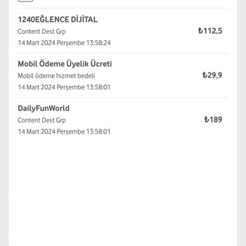 Vodafone Faturama Yansıyan Beklenmedik Ücretler