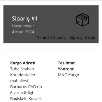 Saat & Saat Gönderilmeyen Ürün. Bilgi Verecek Muhatap Yok.