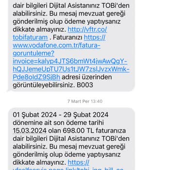 Vodafone'dan Çektiğim Sorunlar Ve Hallen Çözülmemiş Durumda