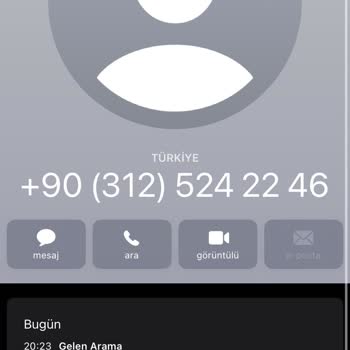 0312 524 22 46 Tarafından Arandım
