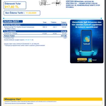 Turkcell Superonline Fahiş Fatura