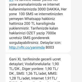 Vodafone Gani Dakika 15 Dakika Kullandım