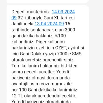 Vodafone Gani Dakika 15 Dakika Kullandım