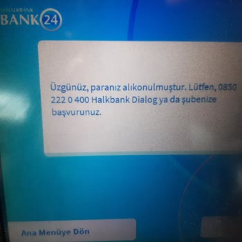 Halkbank ATM Paramı Alıkoydu. Çok Düşük Kısmını İade Etti.