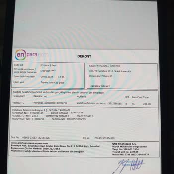 Vodafone İade Fatura Tutarımı İstiyorum