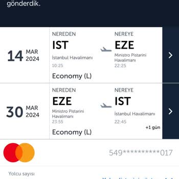 THY İstanbul - Eze Arjantin (vize Şartı Olmadığı Halde Uçamama)