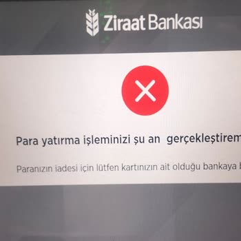 Ziraat Bankası ATM Arızaları Kartla Ya Da Kartsız İşlemlerde