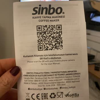 Sinbo Filtre Kahve Makinesi