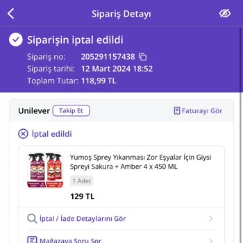 N11'den Yumoş Siparişim Keyfi İptal Edildi