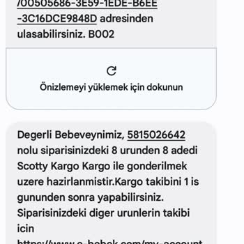 Ebebek Kargoya Verilmeyen Ürüne Kargoya Verildi Olarak Gösteriyor