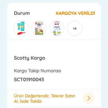 Ebebek Kargoya Verilmeyen Ürüne Kargoya Verildi Olarak Gösteriyor